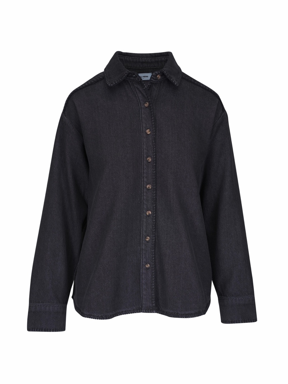 Still Here XS Washed Black Western Shirt Denim